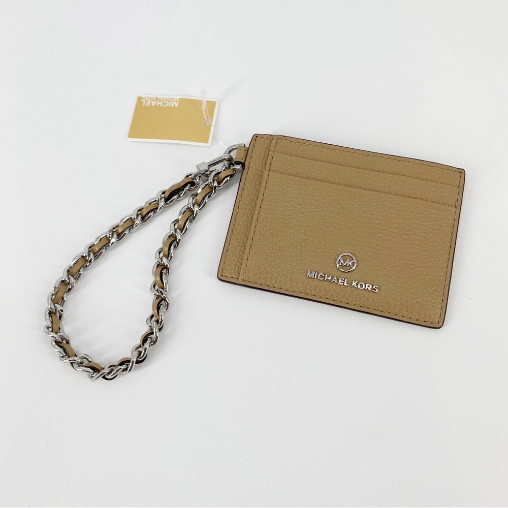 Michael Kors Jet Set Small ID Chain Wallet Cardholder Chain Wristlet NWT